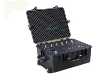 VHF UHF Manpack Jammer de alta potencia 300W 6 bandas Protección VSWR para Walkie Talkie